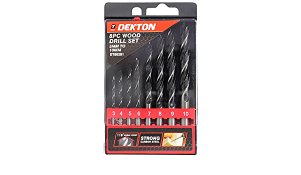 Dekton 8pc Wood Drill Set
