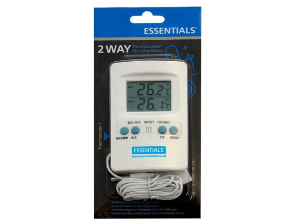 Essentials - Min Max Thermometer & Hygrometer W/ Probe
