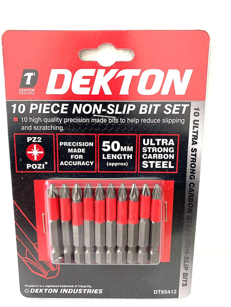 Dekton 10pc Non-Slip Bit Set
