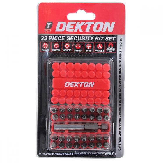 Dekton 33pc CRV Security Bit Set