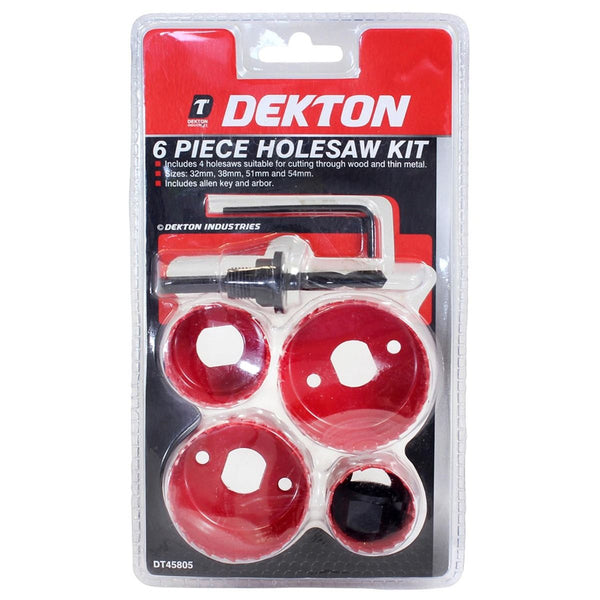 Dekton 6 Piece Holesaw Kit