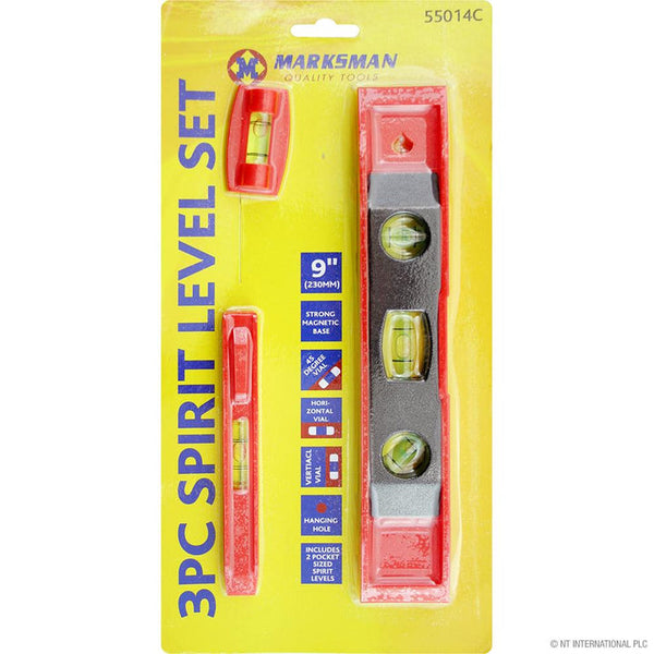 Marksman Spirit Level Set 3pc